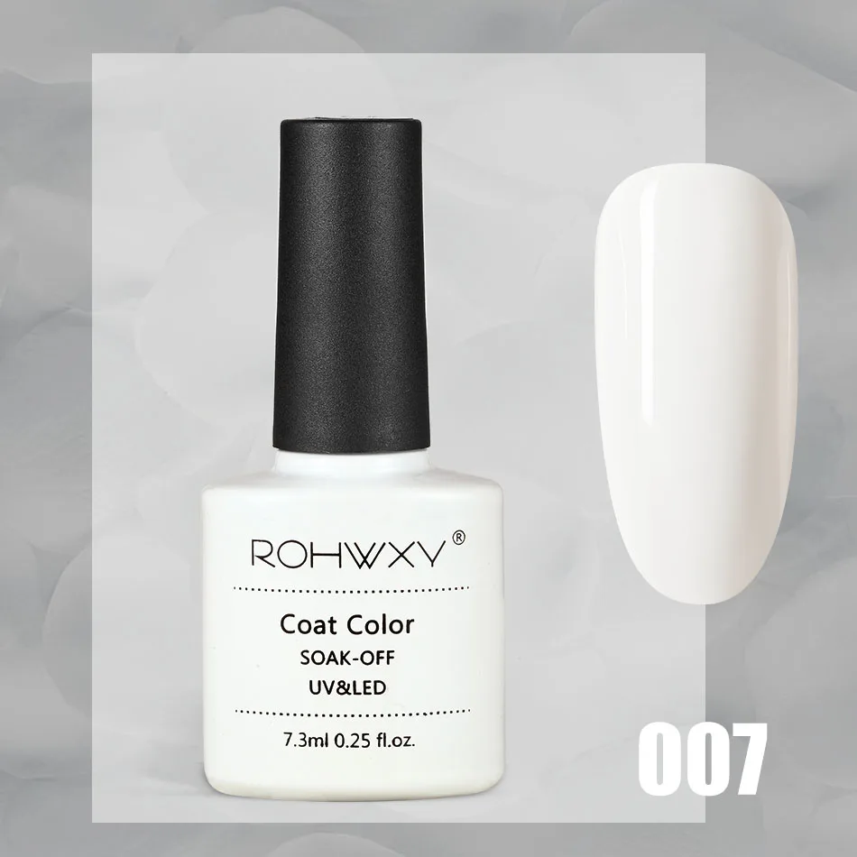 ROHWXY УФ-гель для ногтей Гибридный лак для замачивания ногтей полуперманентный верхний Базовый лак для ногтей все для маникюра Гель-лак - Цвет: A007