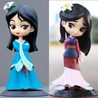 Disney 14 см Q Posket Princess Mulan, фигурка модели игрушек, торты, подарки, домашний декор, день рождения