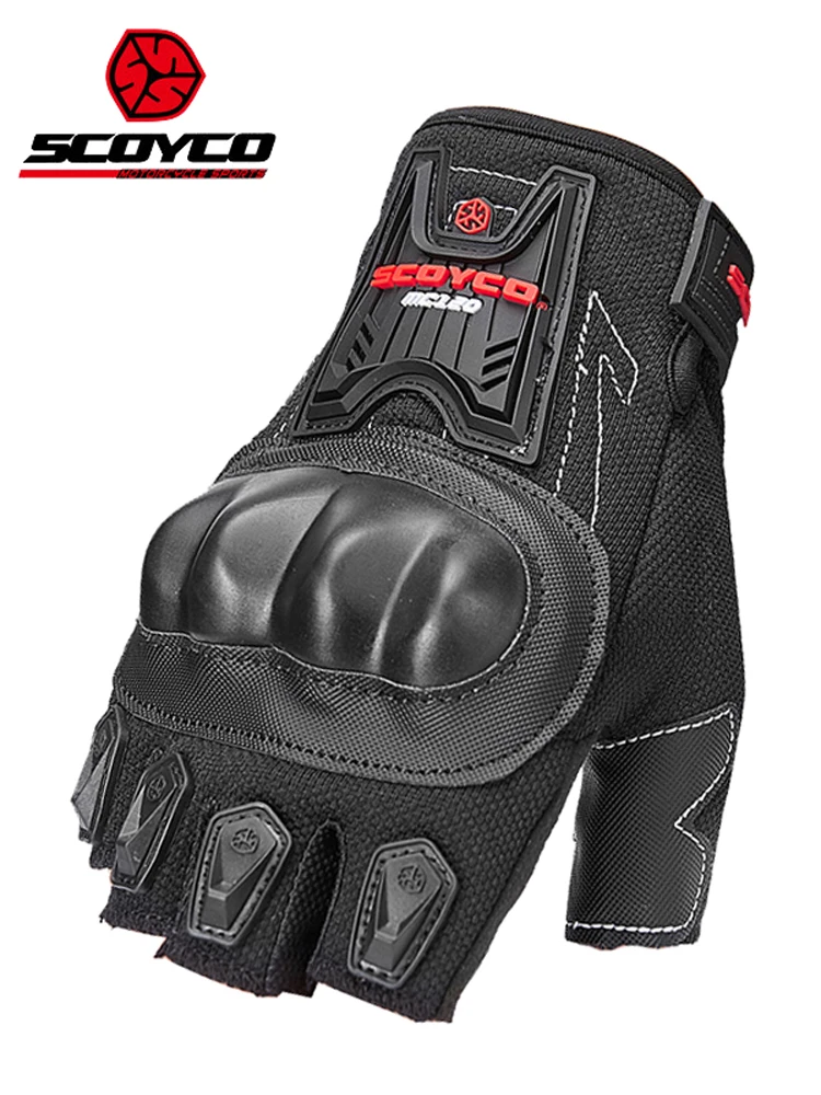 Scoyco Half Finger Motorcycle Gloves Motorcross Racing Protective Offroad Riding Scooter Guantes Moto For Men Women Black | Автомобили и