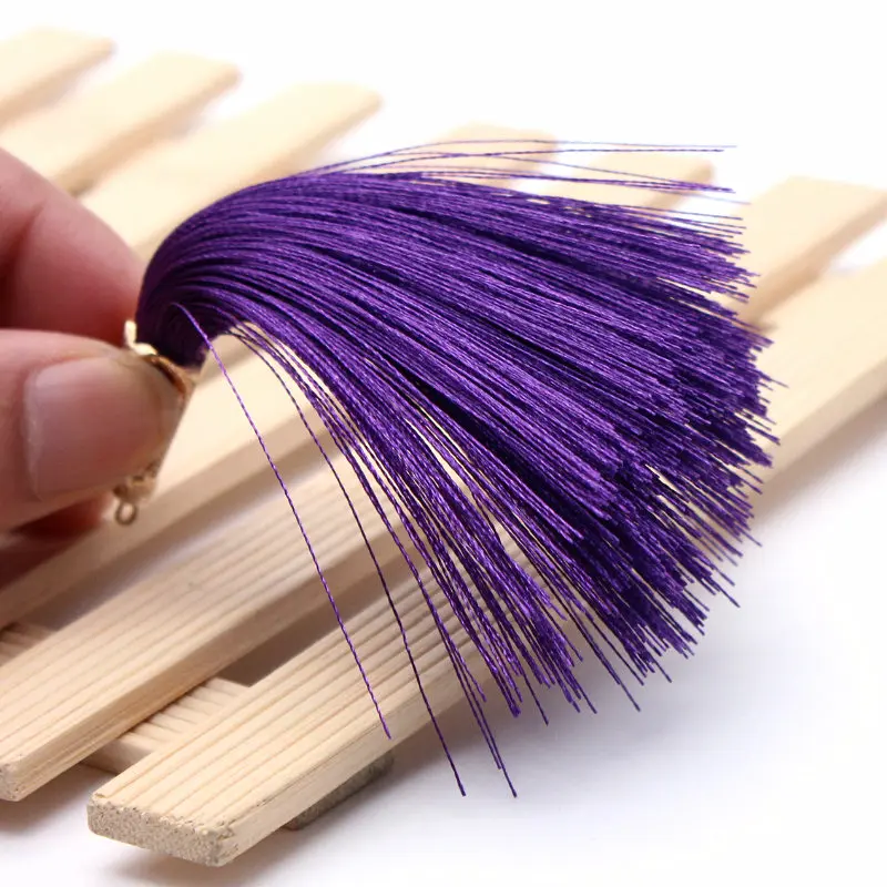 5 шт. Металлические колпачки кисточки из ледяного шелка и полиэстера аксессуары