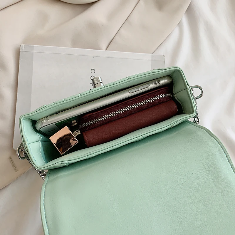 

Women Bags Fashion Shoulder Bag Crossbody Bag for Ladies Chains Messenger Bag Female Diamond Lattice Bag Pu Leather Luxury Bag