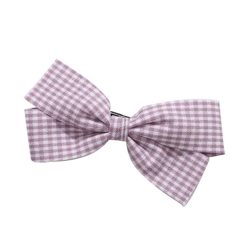 

New Girls Plaid Bow Hit Color Hairpin Cute Hair Clips Sweet Headwear Headdress Fashion Hair Accessories OH1961