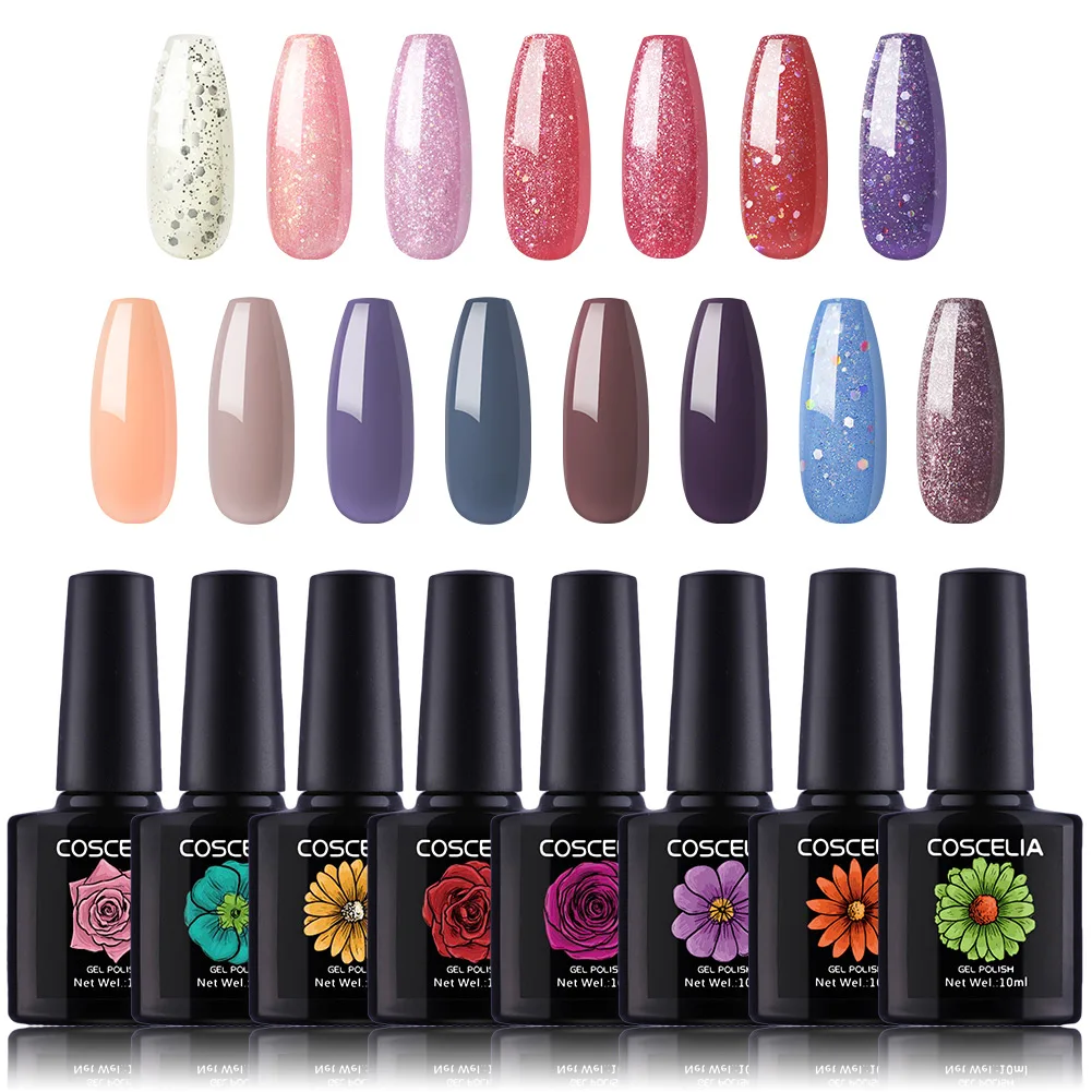 Gel Polish Kit 5 COSCELIA 10/15 гель-лаков по Лаки 10 мл УФ набор гель-лаков для ногтей маникюрный набор для ногтей, инструменты для маникюра, набор для маникюра Декодер каналов кабельного телевидения базовый гель лак для ногтей - Цвет: Gel Polish Kit 5