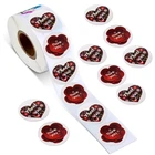 500 шт. ярлыков в рулоне, круглые ярлыки цветов, ярлыки ручной работы, наклейки с надписью Love, бумажная наклейка