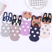 5pairs cute socks pug animal print kawaii noski s printom printed socks noski zhenskiye woman socks women cotton socks chaussett