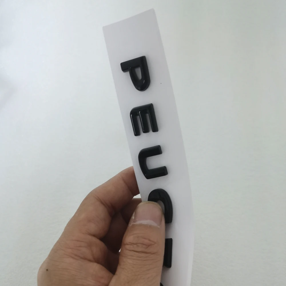 

Black Car Sticker Emblem Logo For Peugeot 3008 308 2008 208 408 4008 GT 5008 307 508 206 207 301 Peugeot Rear Trunk Sticker