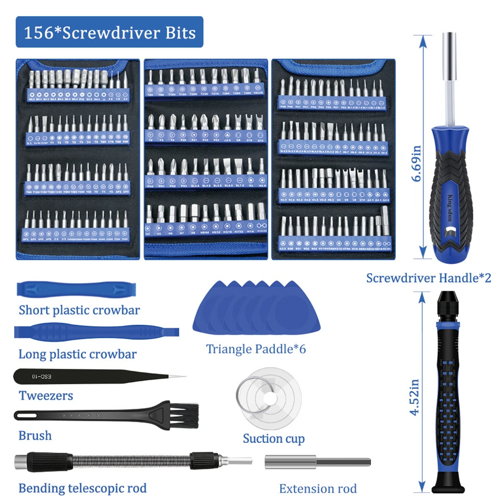 

170 In 1 Accessories Multifunctional Precision Screwdriver Set With Portable Bag Electronics Laptop PC Repair Tool Rustproof