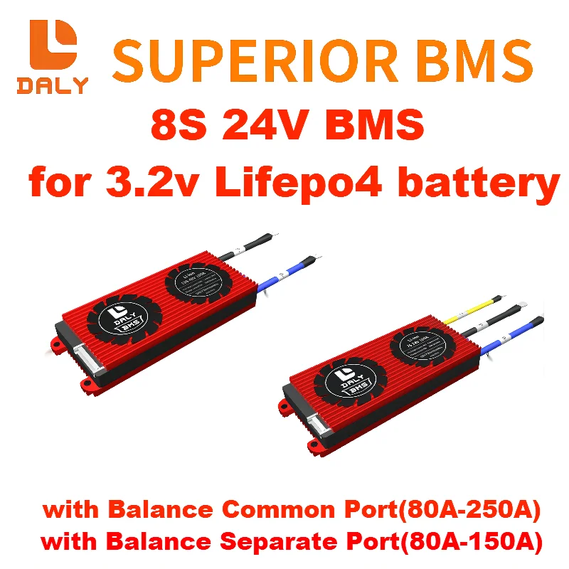 

Daly 8S 24V BMS 3.2V LiFePo4 80A 100A 120A 150A 200A 250A PCM Battery Protection Board BMS with Balanced Lithium Battery Module