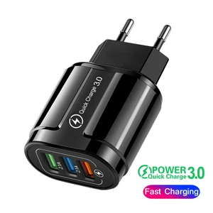 3a 18w usb charger quick charger 3 0 for xiaomi huawei samsung 3 ports universal wall mobile phone adapter fast charging charger free global shipping