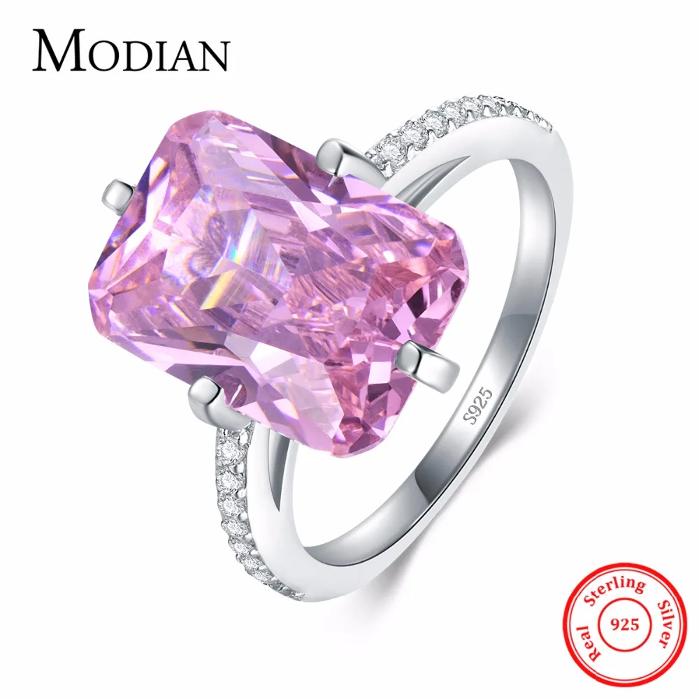 Modian Лидер продаж 100% 925 стерлингового серебра роскошные кольца модное розовое