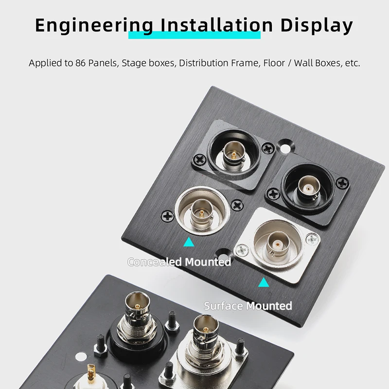 AVSSZ D-типа 75 ом ВНС SD SDI Видео Коаксиальные Разъемы Двухстороннее Соединение Q9 86 Панельное Крепление Припаянная Женская Розетка.