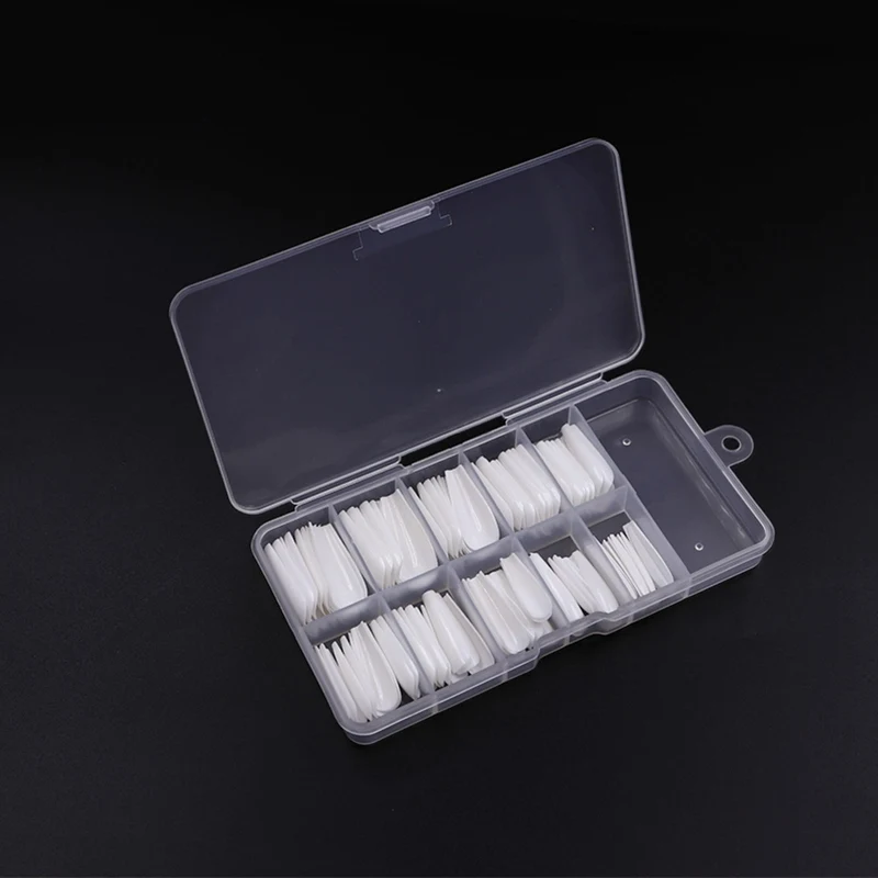 

100pcs Coffin Nails Clear Ballerina False Nails Tips Long Full Cover Acrylic Fake Nails 10 Sizes