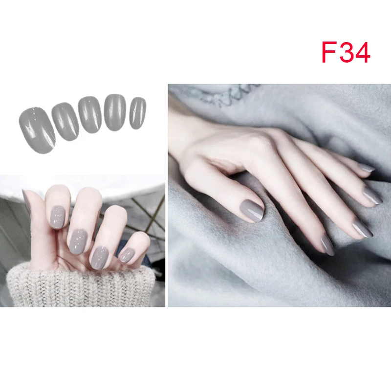 

Накладные ногти, однотонные, для женщин и девочек, 24 шт.