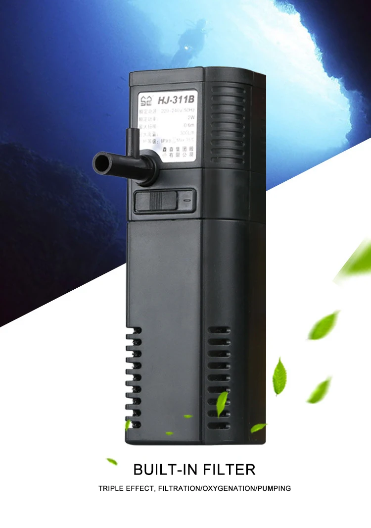 SUNSUN mini nano строительный внутренний фильтр погружной фильтр аквариум для черепахи резервуар с водорослями