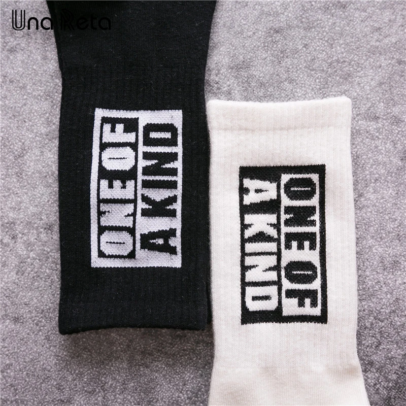 Мужские носки в стиле хип хоп Una Reta хлопковые с надписью стильные для