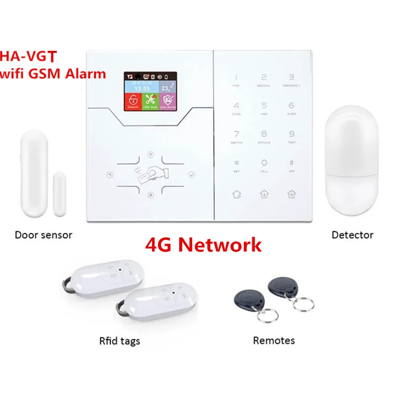 Беспроводная система сигнализации RJ45 Ethernet TCP IP с цветным экраном 4G GSM 32
