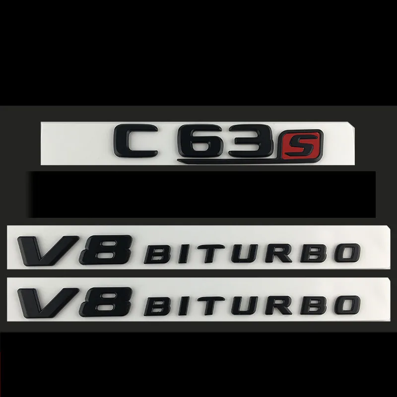 2018 3D черная матовая Эмблема багажника значок с эмблемой для Mercedes Benz w204 w220 C43 C63 C63s