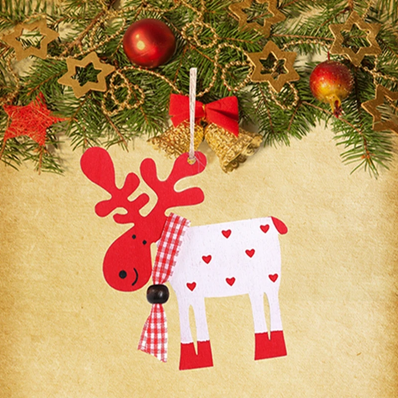 

1 шт. подвеска, рождественские украшения, новогодняя елка с оленем, креативные подвесные Подвески для гардероба, дверей, окон