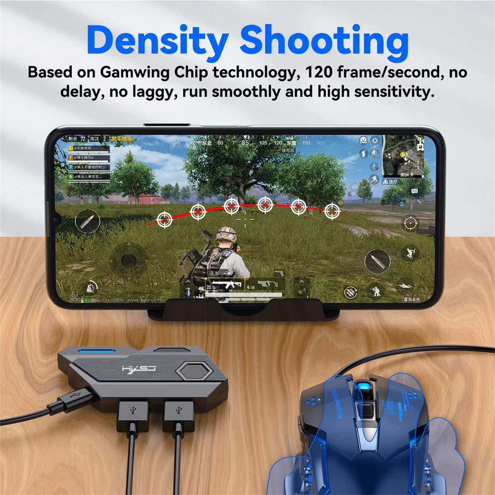 

4 Ports New Mouse Keyboard Converter For Android Mobile Phone Tablet Single Hand Keyboard Mix Lol Elite Mouse Keyboard Comverter