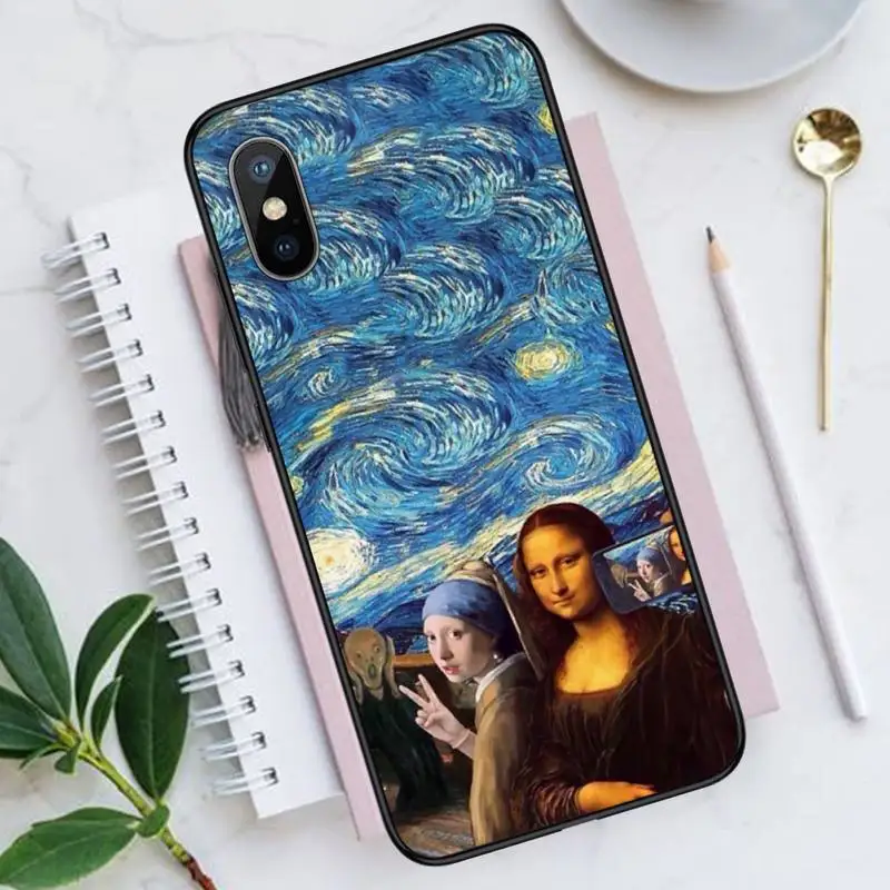

van gogh Starry sky art design pattern Phone Case for iPhone 11 12 pro XS MAX 8 7 6 6S Plus X 5S SE 2020 XR Luxury brand shell