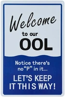 notice sign humor pool rules signs welcome to our ool metal sign no pee for residential or commercial swimming pools 8x12inch