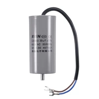 uxcell cbb60 run capacitor 30uf 450v ac 2 wires 96x45mm with m8 fixing stud terminal