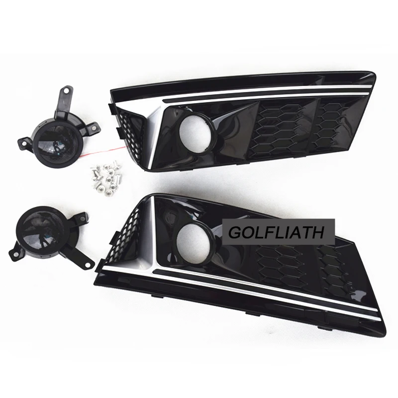 GOLFLIATH Новый A4 B9 обновление до RS4 стиль мед гребень противотуманный светильник