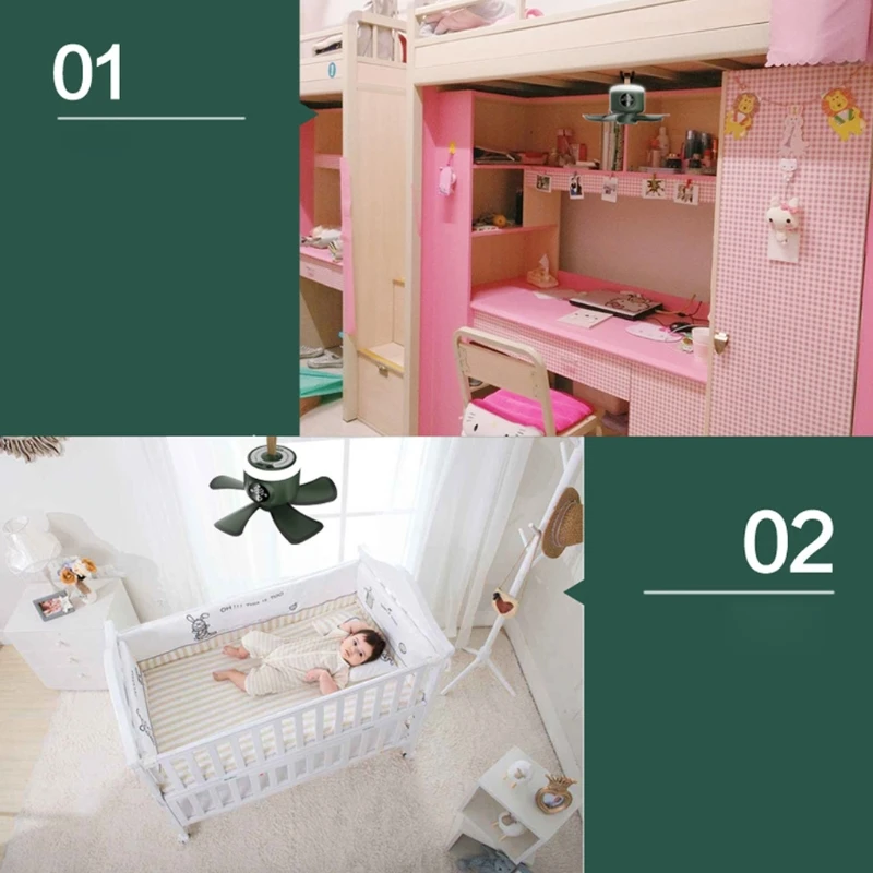 

8000mAh USB Rechargeable Remote Control Timing Camping Fan 4 Gears Tent Ceiling Fan with LED Lamp for Home Outdoor Bed Ju01 21