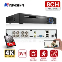 8MP 4K Video Surveillance AHD DVR Audio Face Detection 8CH 8 Channel Hybrid DVR NVR 6 in 1 H.265+ XVI TVI CVI NVR AHD DVR Xmeye