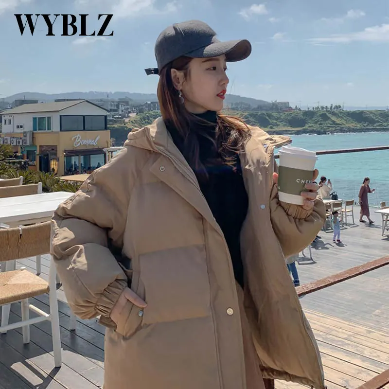 Winter Thick Women's Parka Jacket Hooded Cotton Padded Coat Female Korean Fashion Loose Oversize Outwear Puffer Parkas Ladies