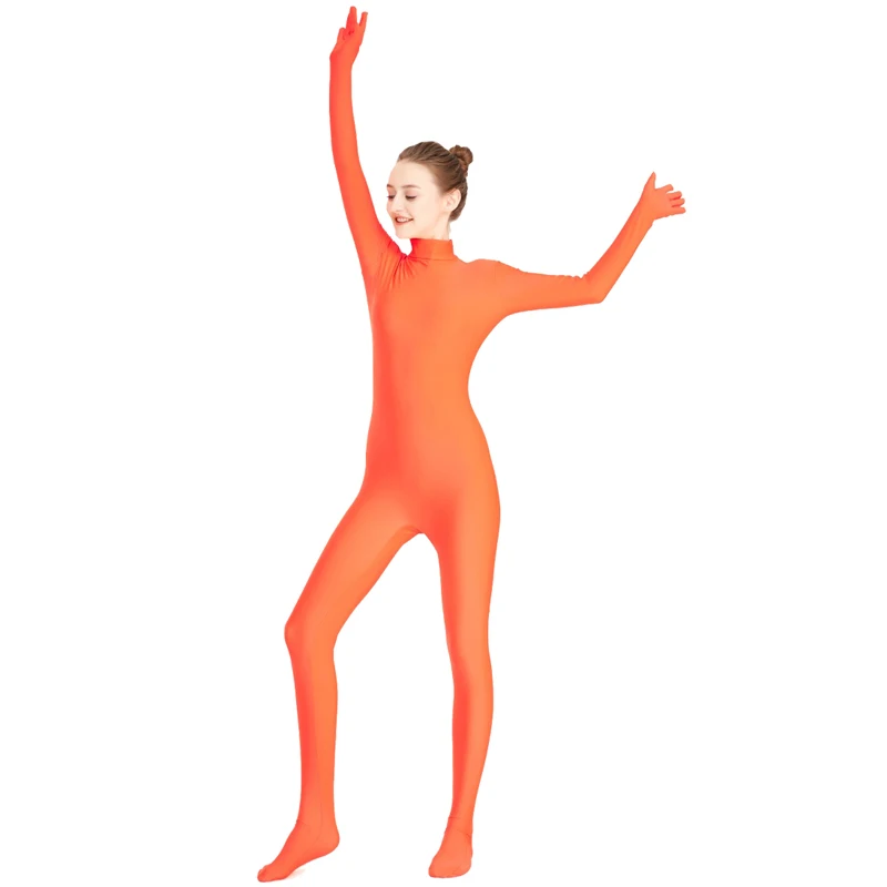 Женский полный купальник боди трико лайкра спандекс зентай сексуальный высокий