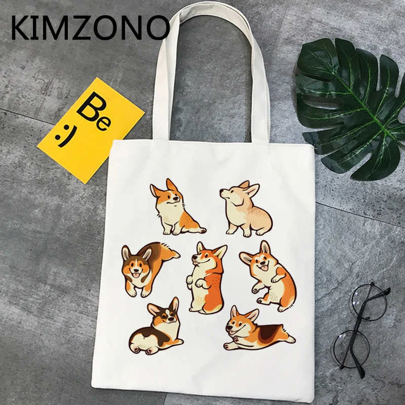 

Сумка для покупок Corgi, Экологически чистая хлопчатобумажная Сумочка, reciclaje ecobag string boodschappentas sac fabric