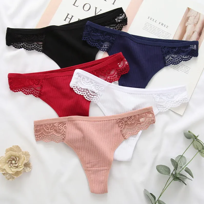 

1Pcs /set Panties G-String Women Sexy Panties Ladies Female Thong Underwear Solid Color Comfortable Lace Edge Panties Lingerie