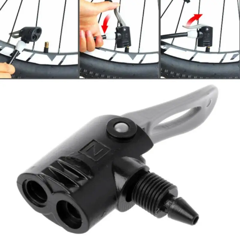 

Bicycle Air Pump Inflator Valve Bicycle Pump Nozzle Hose Adapter Dual Head Pumping Parts Pump Adapter Bicycle Valve Convertor