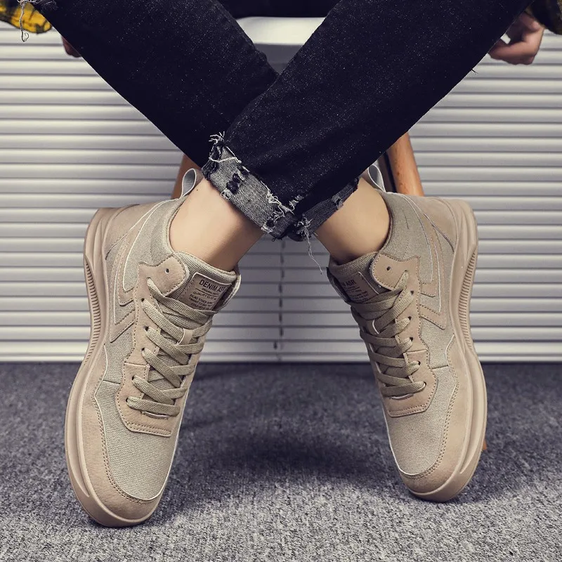 Leader Show Men's Fashion Casual Shoes High Top Sneaker 2019 Spring New Men Quality Non-slip Walking Shoe Zapatillas | Обувь