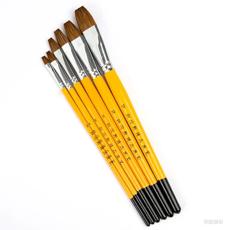 Волк кисти для масла Кисть краски 6 костюмов художественные принадлежности