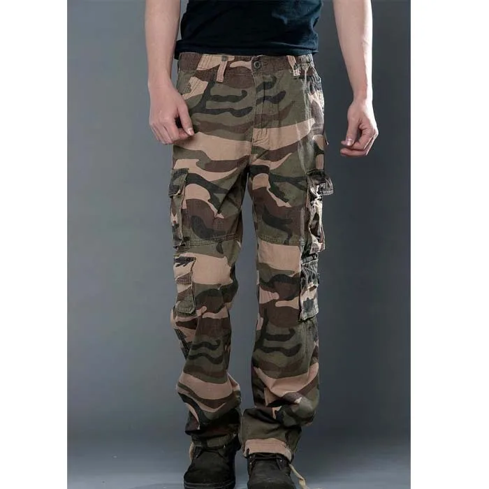 

2019 men camouflage leisure trousers labor work overalls youth fashion more pocket pants