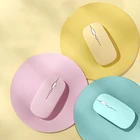 Перезаряжаемая Беспроводная Bluetooth 5,0 мышь для iPad Xiaomi Huawei Tablet 2,4G USB Тихая тонкая компьютерная мышь для ноутбука с ковриком для мыши