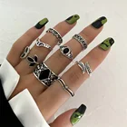 Набор женских широких колец в стиле панк из акрилового металла с листьями в богемном стиле, ювелирные украшения для подарка, 2021