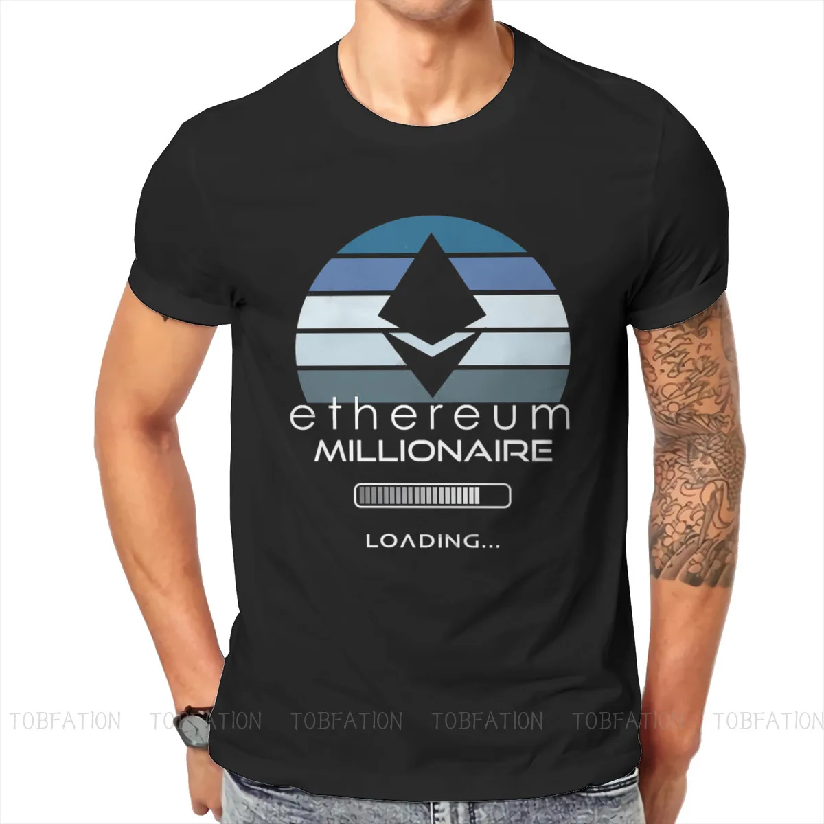 

Cryptocurrency Crypto Miner Ethereum Millionaire Loading Tshirt Vintage Gothic Men Clothes Tops Big Size Cotton O-Neck T Shirt