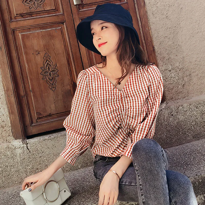 Женские рубашки новинка 2020 весна-осень длинный рукав свободный женский