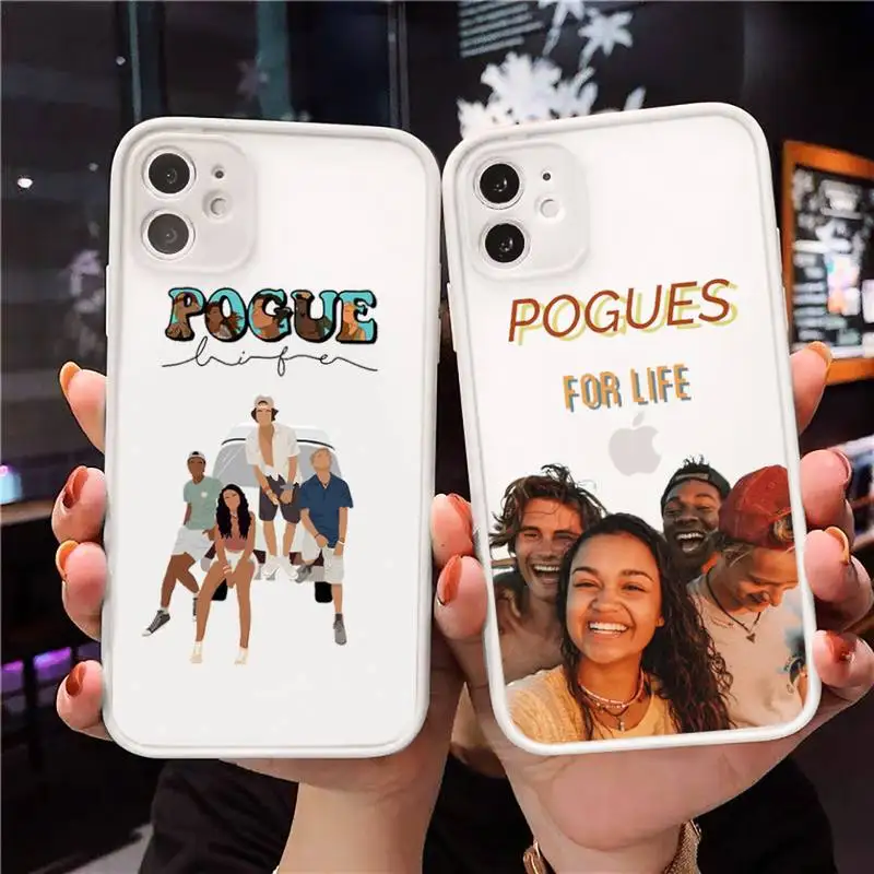 

Pogue Life Outer Phone Case Clear matte transparent For white iPhone 7 8 x xs xr 11 12 pro plus max mini Funda