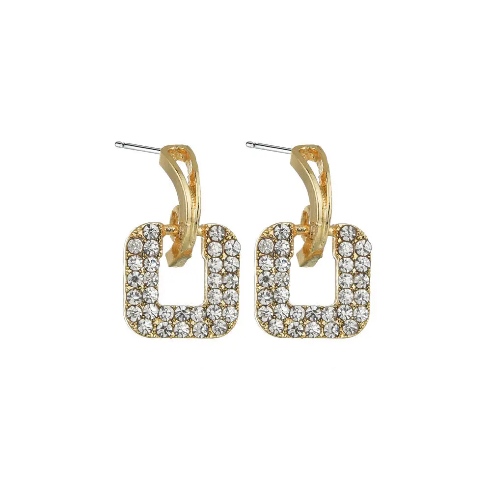 

Female ear nail square new style fashionable temperament joker is simple suit round face show thin Korean earring female