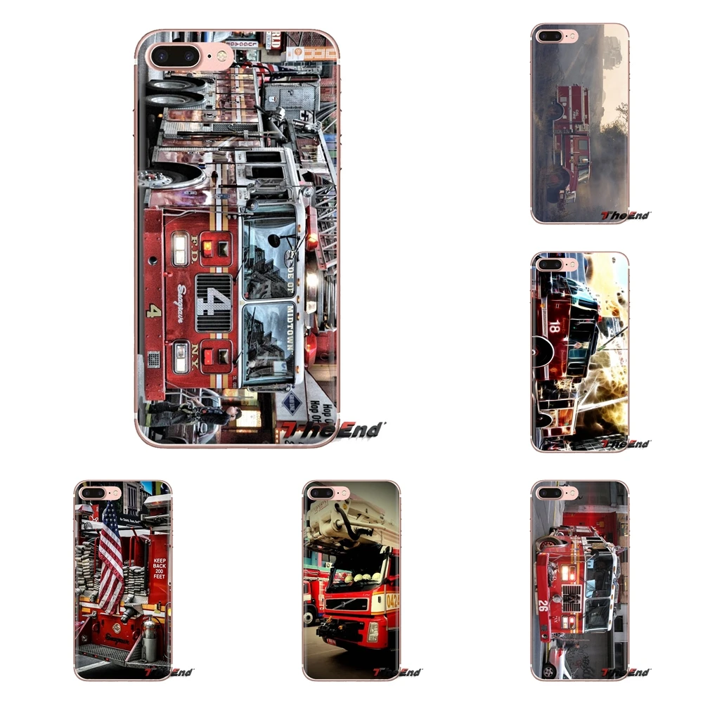 For Huawei P Smart Y6 P8 P9 P10 Plus Nova P20 Lite Pro Mini 2017 SLA-L02 SLA-L22 2i Silicone Case firetrucks pictures Fire Truck |