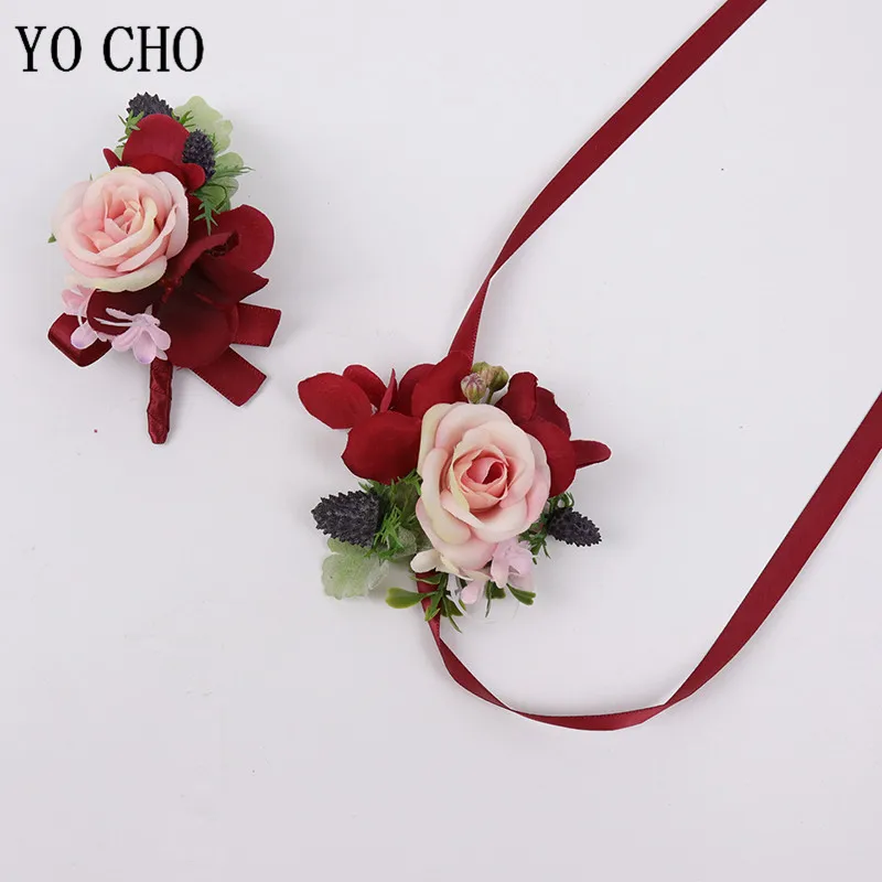 YO CHO свадебные корсажи и бутоньерка женская брошь корсажный браслет для жениха с