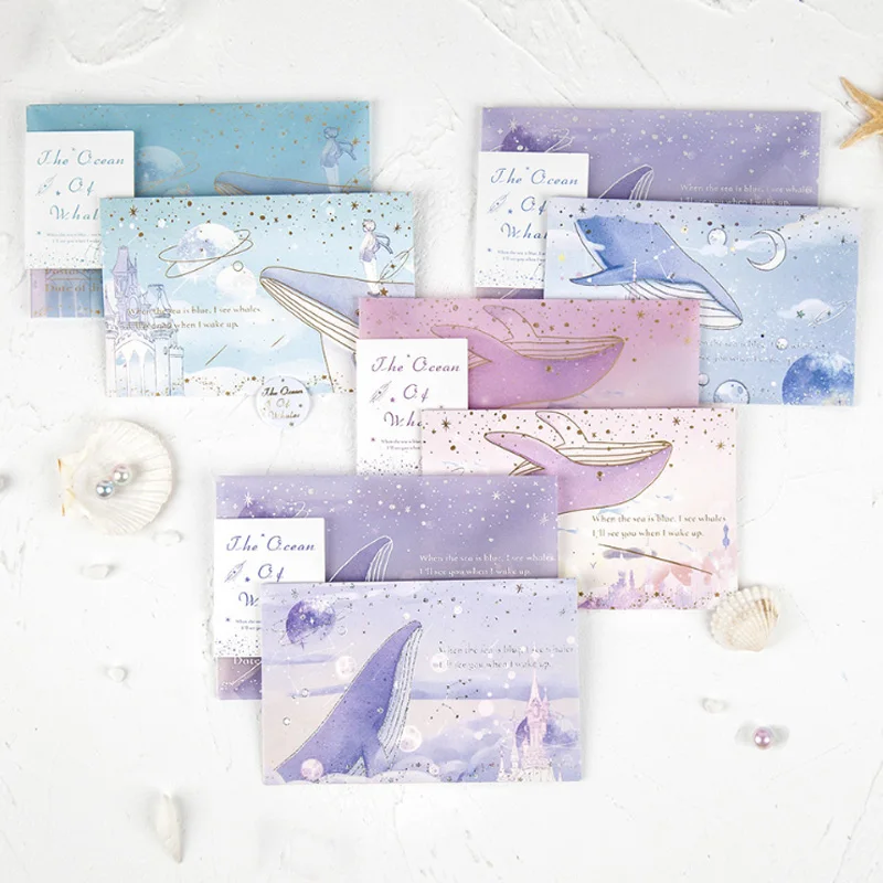 20 упаковок/партия романтическая цветная бумага конверт штамповка складная