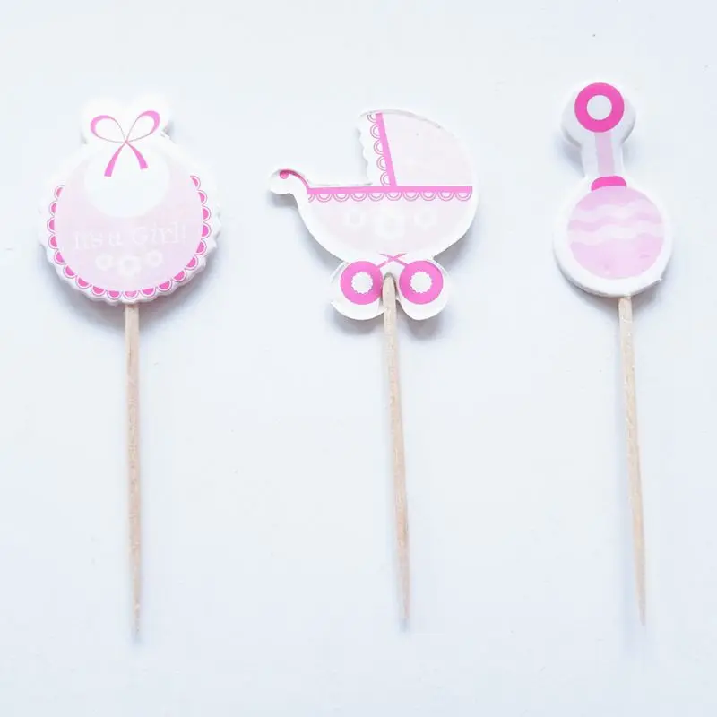 18 шт./лот детские игрушки для кексов вечерние аксессуары детского душа синие и