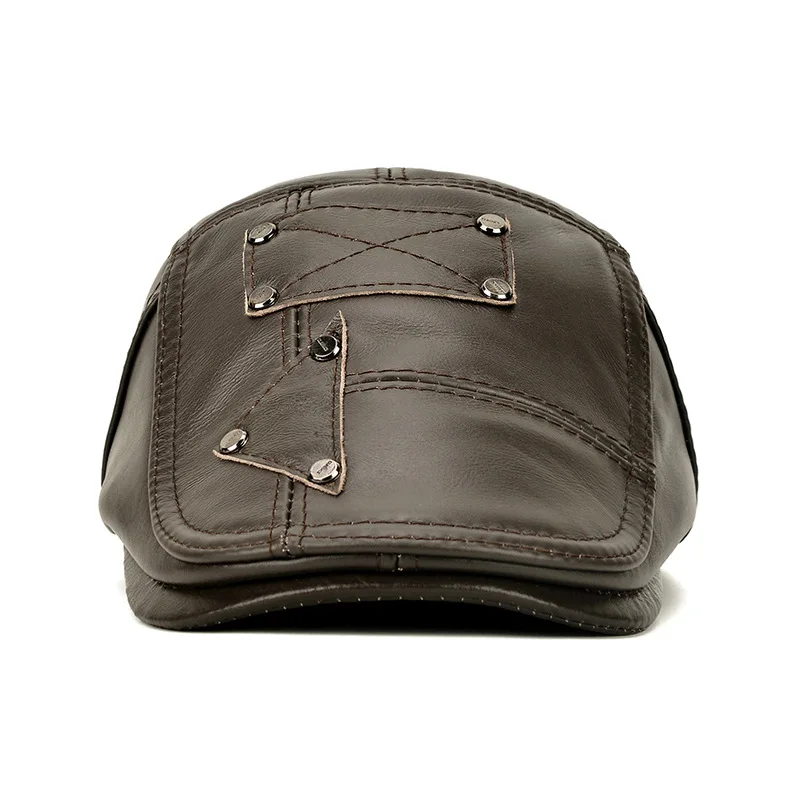 Фибоначчи 2020 новая воловья натуральная кожа газетная Кепка Мужская винтажная