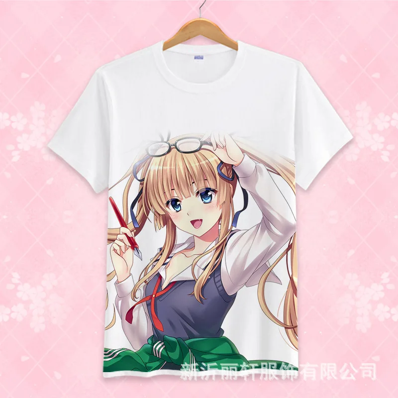 1 шт. Saekano модная одежда для девочек футболки &quotАниме&quot Повседневная рубашка