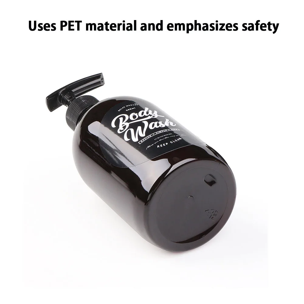 3 in 1 set soap dispenser for shampoo body wash hair conditioner bathroom 500ml washing set brown plastic storage bottles free global shipping